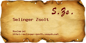 Selinger Zsolt névjegykártya