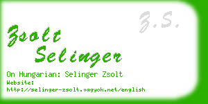 zsolt selinger business card